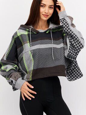 Adidas x Ivy Park Halls of Ivy Allover Print Cropped Hoodie in Women's X-Large